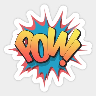 Pow! - Pop Art, Comic Book Style, Cartoon Text Burst. Sticker